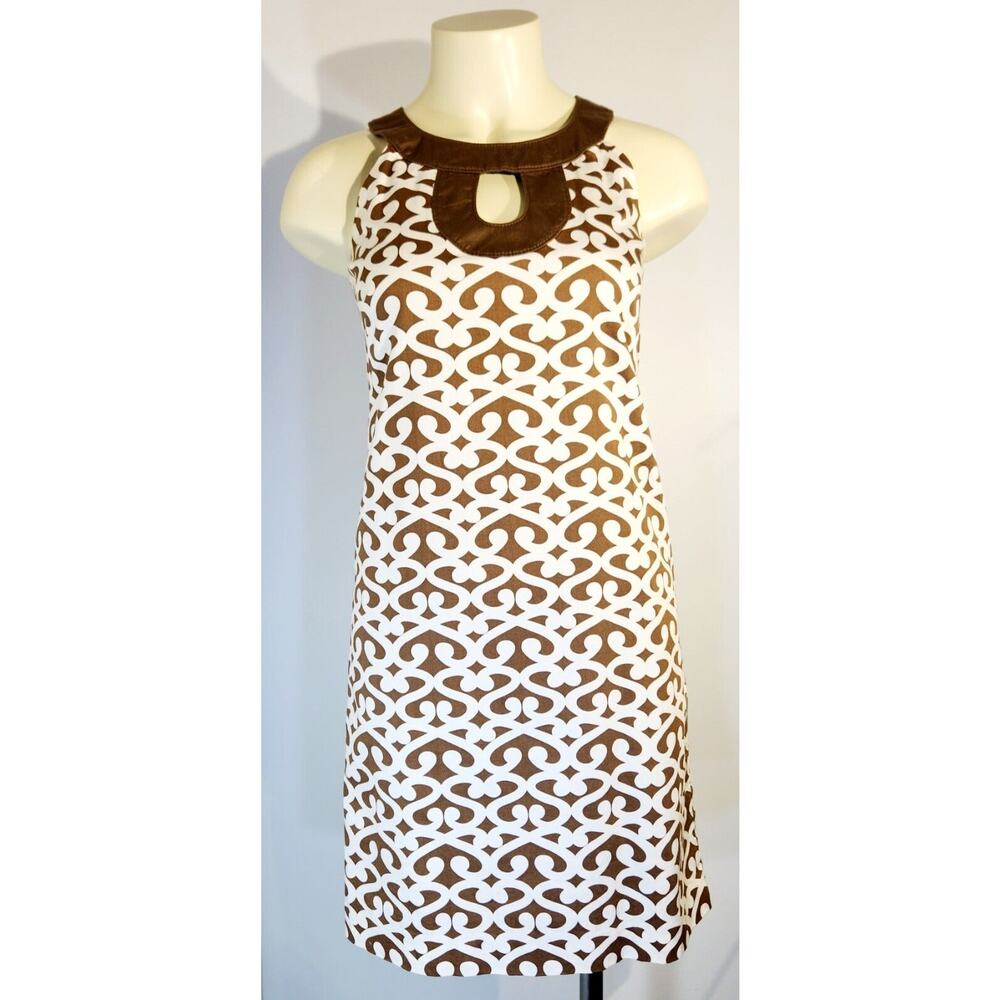 Vintage Ann Taylor LOFT Women Brown Casual Dress Size 2 Small